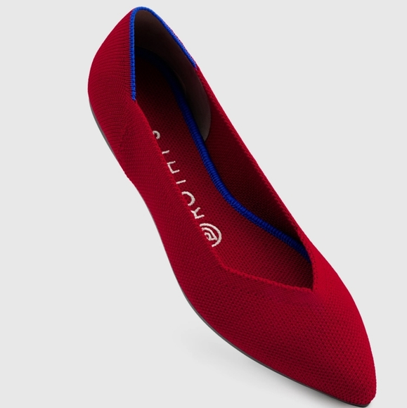 Rothy's Chili Red Point Flat - Picture 3 of 6